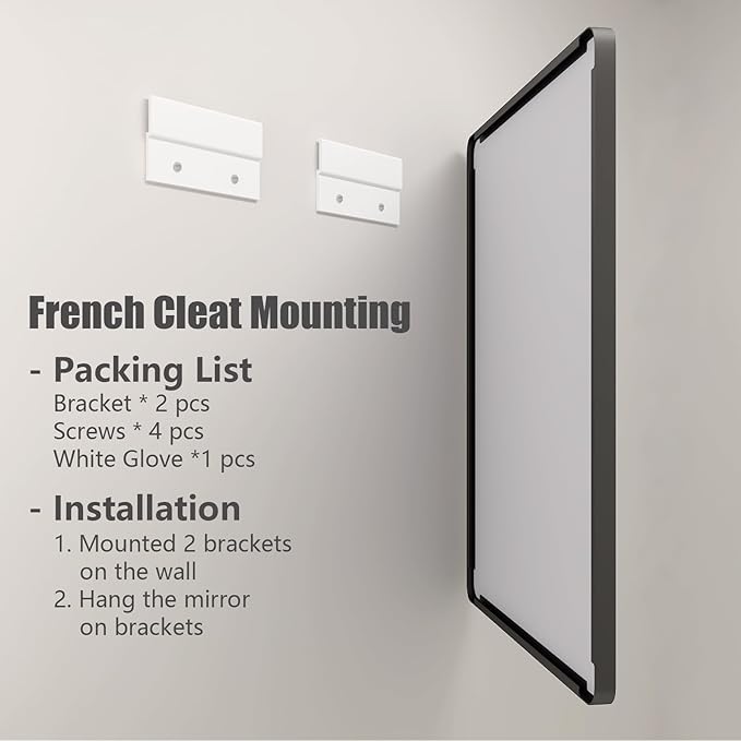 66x40 Inch Black Metal Framed Bathrrom Mirror for Wall, Large Black Matte Rounded Rectangle Bathroom Vanity Mirror, Anti-Rust, Shatterproof, Hangs Horizontally or Vertically