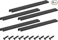 uxcell Cabinet Finger Edge Pull, 5pcs 300mm / 11.81" Aluminum Alloy Back Mount Hidden Cabinet Pulls Concealed Handle for Home Kitchen Drawer Cabinet, Black