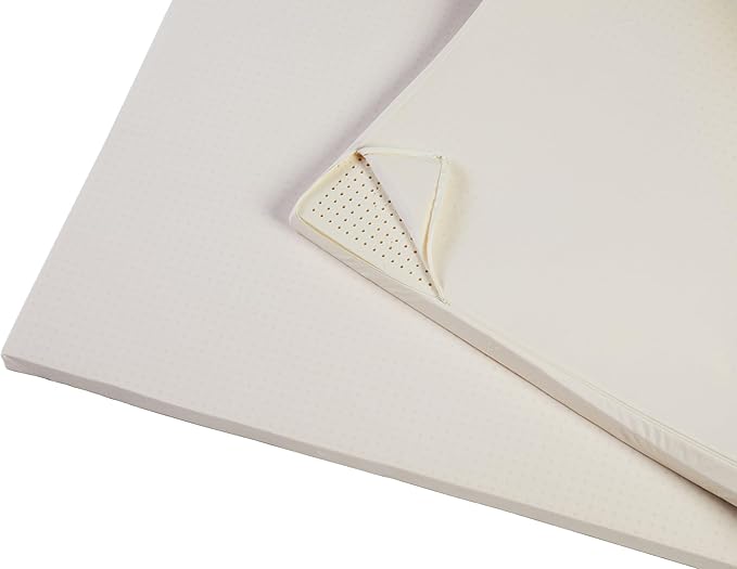 Pure Green Natural Latex Mattress Topper w/Jersey Cover - Firm - 2 Inch - Twin Size (GOTS Certified Organic)