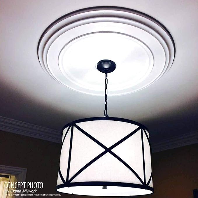 Ekena Millwork Bradford Ceiling Medallion, Pot of Cream