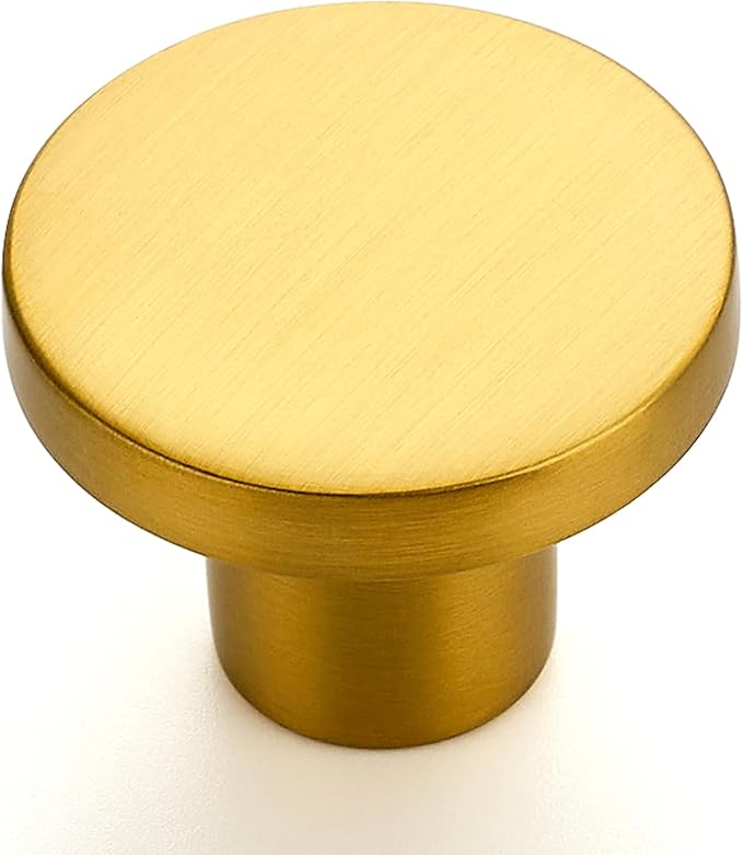 Ravinte 40 Pack Cabinet Knobs Gold Kitchen Cabinet Knobs Round Dresser Drawer Pulls Closet Door Pulls 1-1/5 Inch