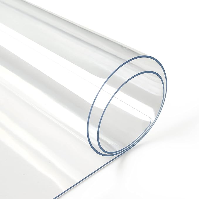 Deep Dream 1.5mm Thick 44 Inches Clear Round Table Protector, Round Table Cover, Tablecloth Protector, Table Protector for Dining Room Table & Office