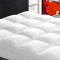 Mattress Topper Twin for Back Pain, Extra Thick Mattress Pad Cover, Plush Pillow Top, Deep Elastic Pocket, White,39"X75"+20"