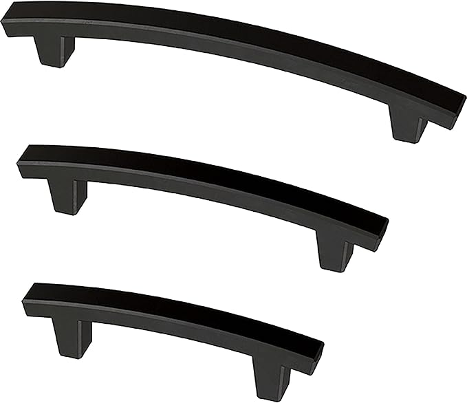 Franklin Brass (5-Pack) – Matte Black Cabinet Handles, 5-1/16 Inch Hole Center, Pulls for Drawers, Kitchen Cabinet Door, Dressers | Pierce