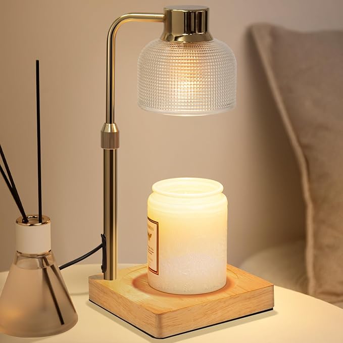 KLL Candle Warmer Lamp with Timer: Christmas Gifts for Women, Birthday Gifts for Women Mom Friend Sister - House Warming Gift New Home Decor - Wax Melt Warmer for Jar Candles with 2 Bulbs