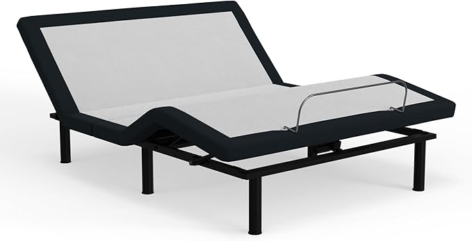 Blissful Nights Full e3 Adjustable Bed Base Frame with Head and Foot Incline, Wireless Remote Control, Easy Assembly, and 10 Year Warranty