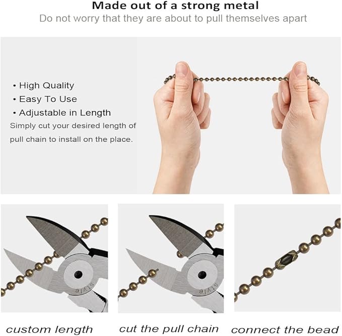 Ceiling Fan Pull Chain 12 inch Cristal Bullet Pull Chain Extender Ceiling Fan Pulls Ornament with Ball Fan Chain Connector for Ceiling Fan Light, 1PCS (Cristal Bullet)
