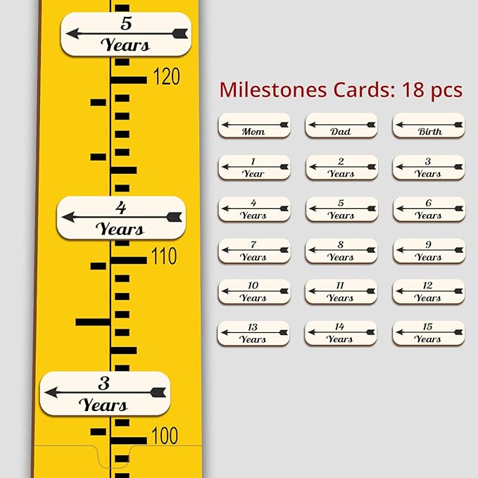 Personalized Growth Chart for Wall, Wooden Height Chart for Kids, Cute Height Measurement for Child/Girls/Boys, Baby and Toddler's Playroom/Kid's Room/Nursery Decor, Basketball