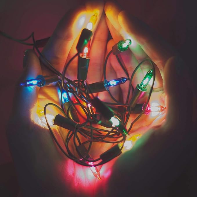 Christmas Lights Indoor Outdoor, 33FT 150 Lights Multicolor Christmas Tree Lights, 120V UL Certified Incandescent Mini String Light for Xmas Decoration, Holiday, Party, Home（No Twinkle Function）