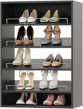 ROOMTEC 31.5" Shoe Shelf Short Tower Closet Unit, Modular Closet System with Shelf, Wardrobe Organizer for Bedroom or Walk-in Closet, Wall Mounted, Customizable Clothes Storage Unit, Black