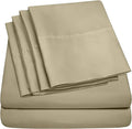 Sweet Home Collection 6 Piece 1500 Supreme Collection Brushed Microfiber Deep Pocket Sheet Set-2 Extra Pillow Cases, Great Value, Split King, Sage
