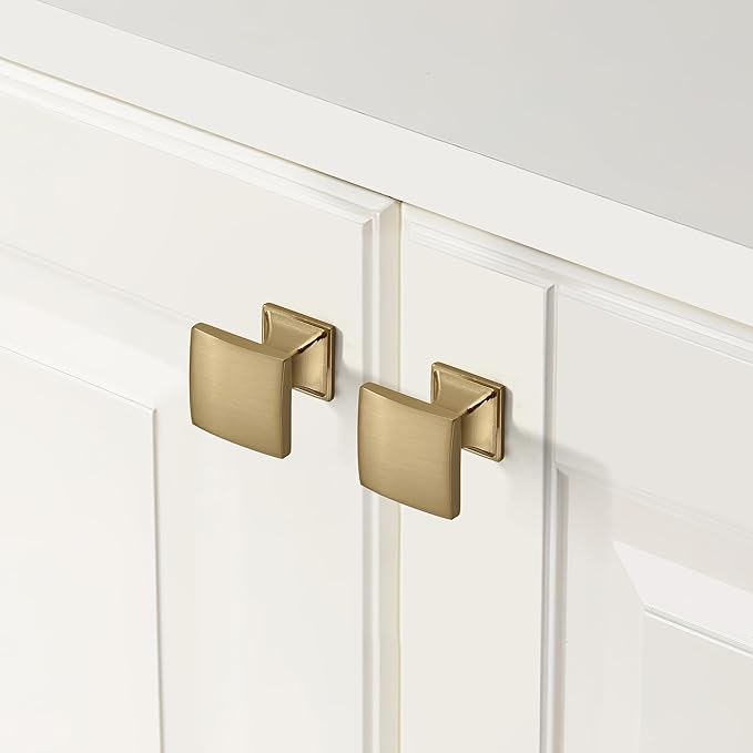 Khtumeware 2 Pack 3-3/4 Inch Cabinet Handles - Champagne Bronze Cabinet Pulls & Warm Brass Drawer Pulls