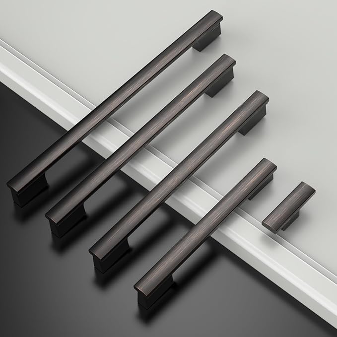 Asidrama 10 Pack 6.3 Inch(160mm) Oil Rubbed Bronze Kitchen Cabinet Handles, Cabinet Pulls Kitchen Cabinet Hardware for Cupboard Drawer Pulls