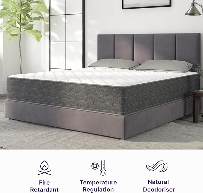 NapQueen Full Mattress, 8 Inch Victoria Hybrid Cooling Gel Infused Pocket Spring and Memory Foam Mattress, Full Size Mattress Bed in a Box, CertiPUR-US Certified, Fiberglass-Free Mattress