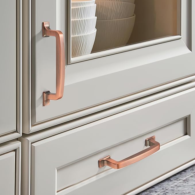 khtumeware 6 Pack 12 Inch Kitchen Cabinet Handles Brushed Antique Copper Cabinet Pulls Drawer Pulls Kitchen Cabinet Hardware Kitchen Handles for Cabinets Cupboard Handles Drawer Handles