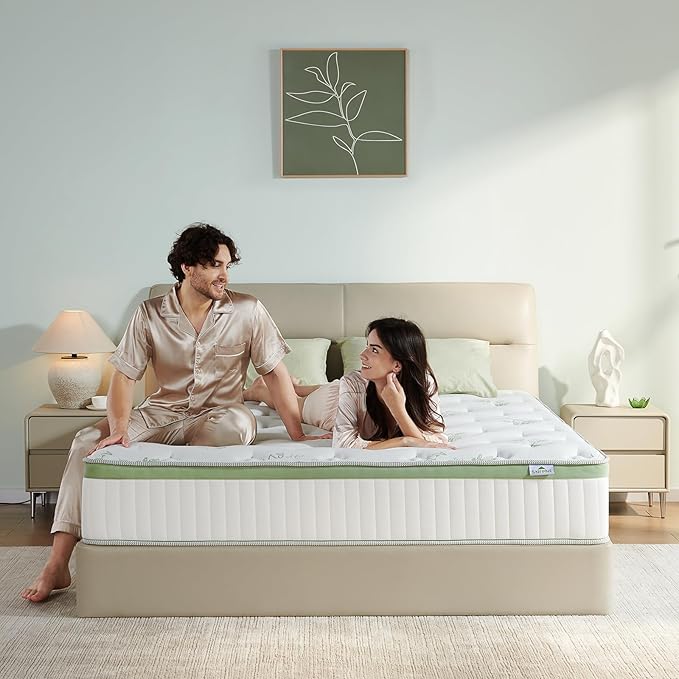 Queen Size Mattress 14 Inch, Medium Firm Memory Foam Hybrid Mattress with Individual Pocket Spring - Pressure Relief, Motion Isolation, Cool Sleep, 80" x 60"