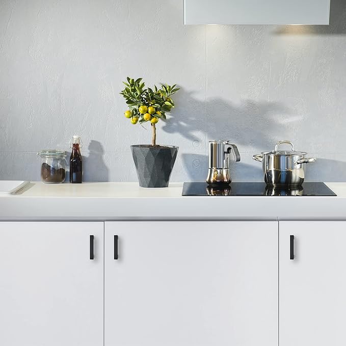 Ravinte 25 Pack Black Cabinet Pulls 2-1/2 Inch Square Kitchen Cabinet Handles Matte Black Kitchen Hardware for Drawer Pulls Drawer Handles Come with Screwdriver
