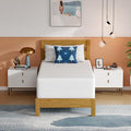 PayLessHere 14 Inch Twin Mattress Base Foam Mattress,Removable Soft Cover,Bunk Bed, Trundle, Daybed,White，Fiberglass Free