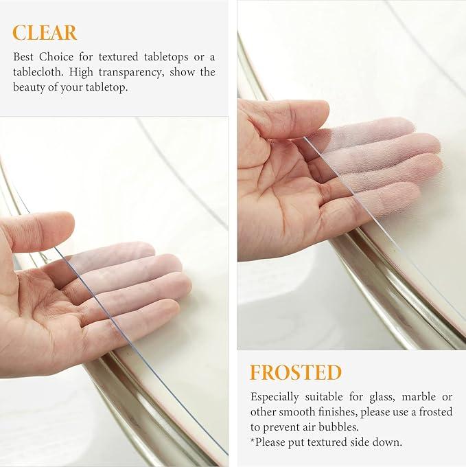 Deep Dream 1.5mm Clear Desk Cover Protector, 18×42 Inch Clear Table Protector, Rectangular Vinyl Desk Pad, PVC Plastic Table Cover for Office, Dresser, Night Stand, Computer & Writing Desk Tabletop