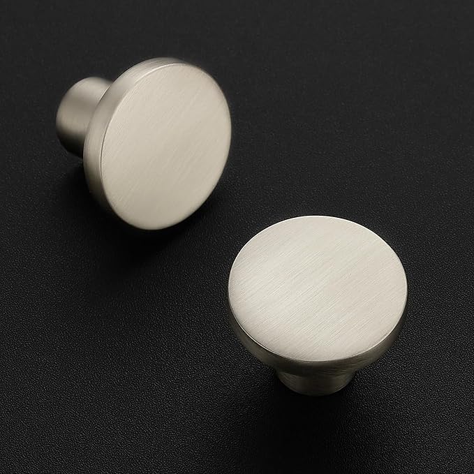 Ravinte 20 Pack Cabinet Knobs Brushed Nickel Kitchen Cabinet Knobs Round Dresser Drawer Pulls Closet Door Pulls 1-1/5 Inch