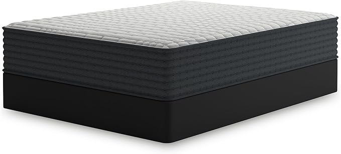 Signature Design by Ashley Hybrid 1200 12" Firm Moisture Wicking Mattress with Charcoal-Infused Gel Memory Foam and Edge Support for Pressure Relief and Temperature Regulating, Queen, Fiberglass Free