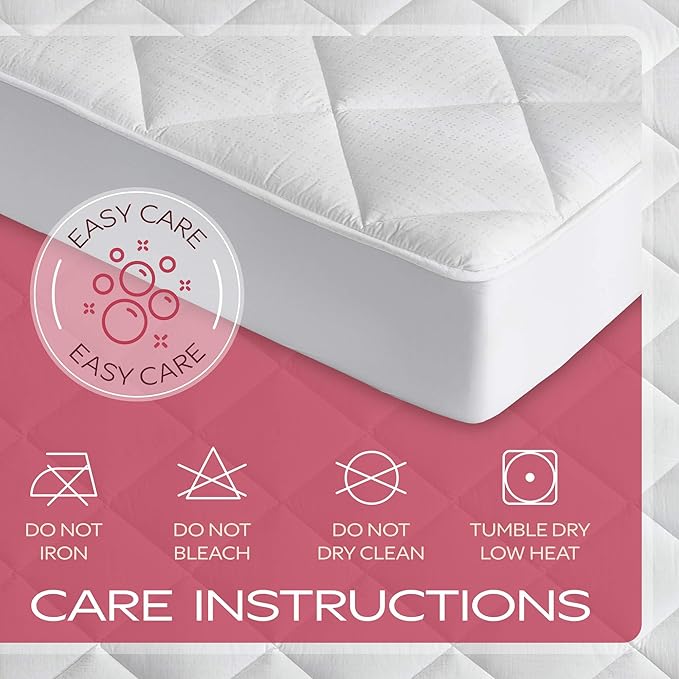 MAXI California King Mattress Pad - Luxurious Cotton Sateen Mattress Protector - Soft, Comfortable, and Breatheable Mattress Cover - Mattress Pad Protects Mattress from Dust, Dirt, Spills, and Stains