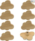 6 Pack Cloud Wooden Knobs, Decorative Wood Dresser Knobs Boho Cabinet Handles, Room Handles for Nursery Decor(Large)