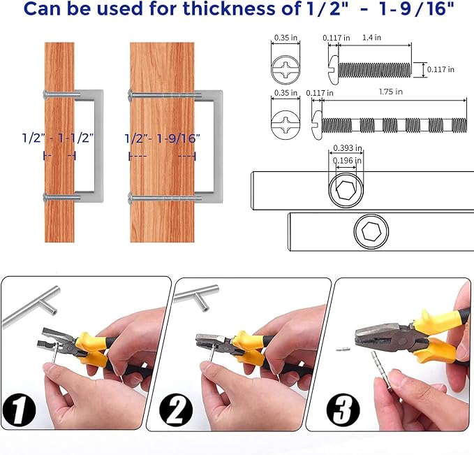 Ravinte 20 Pack Solid 3 Inch Center to Center Slim Square Bar Drawer Handles Kitchen Cabinet Handles Brushed Nickel Drawer Pulls Kitchen Cabinet Hardware Kitchen Handles Cabinet Pulls