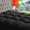 ABENE Mattress Topper Full for Back Pain Relief, Extra Thick Mattress Pad Pillowtop, Soft Mattress Protector Cover with 8"-21" Deep Pocket, Overfilled Down Alternative Filling (Black, Full)