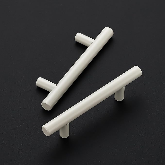 Ravinte 45 Pack | 5 Inch Cabinet Pulls White Stainless Steel Kitchen Drawer Pulls Cabinet Handles 5 InchLength, 3 Inch Hole Center