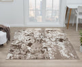 Keen Home Design Area Rugs - 5ft Round Non-Shedding, Abstract Rugs for Kitchen, Living Room, Bedroom, Dining Room, Entryway - Size: 5'3" Square, Multi