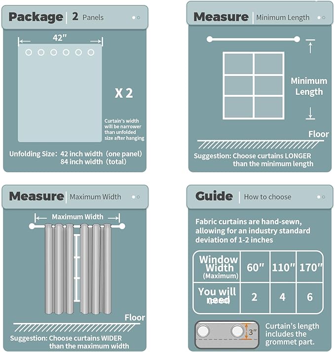 BGment Blackout Curtains for Living Room - Grommet Thermal Insulated Room Darkening Curtains for Bedroom, 2 Panels of 42 x 72 Inch, Taupe