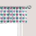 Ambesonne Funny Sloth Window Valance, Colorful Art Repeating Lazy Animal on Plain Backdrop, Curtain Valance for Kitchen Bedroom Decor with Rod Pocket, 42" x 12", Dark Seafoam Pink
