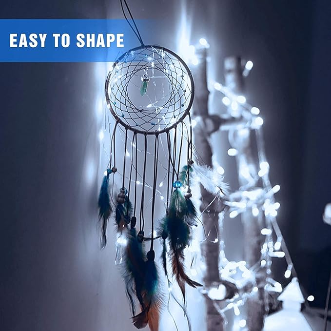 10 Pack Fairy Lights Battery Operated - 7ft 20 LED Twinkle Lights Copper Wire Mini String Lights Firefly Lights for Mason Jars DIY Crafts Christmas Centerpiece Table Decor, Warm White & Cool White