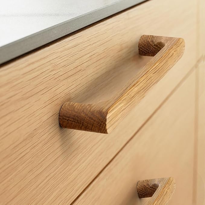 Burlywood Round 5 in 2 pcs Wooden Drawer Pulls Handle pulls for cabinets Kitchen Cabinet Drawer pulls Cabinet Door Pull