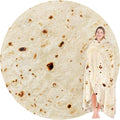 Jorbest Burrito Tortilla Throw Blanket Birthday Gifts for Women Men Teen Boys Girls, Novelty Tortilla Food Blanket Funny Gifts for Adult Kids, 285 GSM Soft Flannel Taco Blanket (Beige, 47 inches)