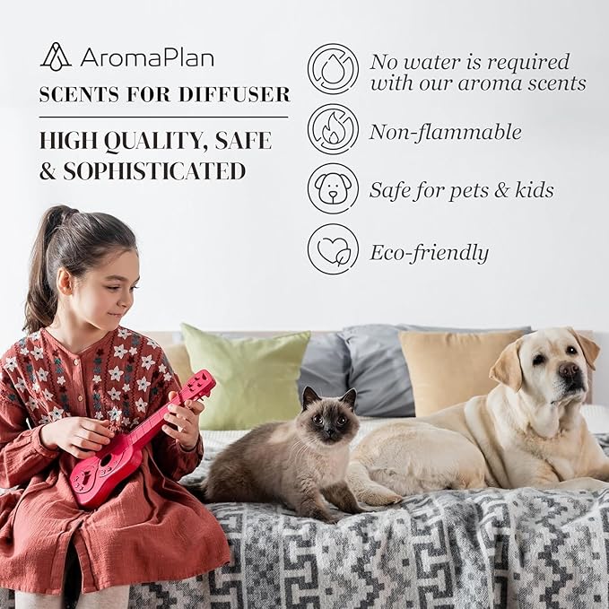 AromaPlan Hotel Scents Dubai 16 Fl Oz (473ml), Home Luxury Aroma & Hotel Diffuser Oil- Hotel Diffuser Oil for Aromatherapy- USA Made, Bigger Bottle, Bolder Aroma & Longer Lasting