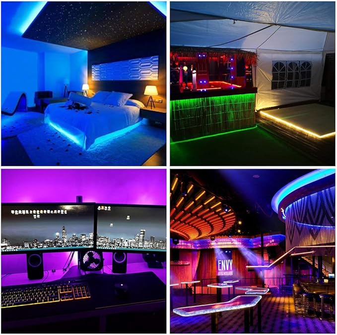 BTF-LIGHTING WS2812B RGB ECO LED Strip, Chasing Effects 5050SMD Individually Addressable 3.3FT 60Pixels/m Flexible Dream Color IP65 for Bedroom DIY Projects DC5V(No Adapter or Controller)