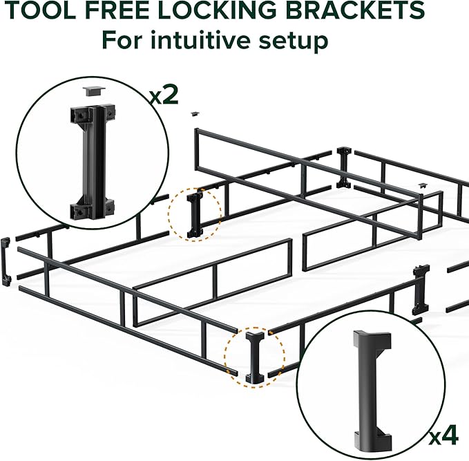 ZINUS 5 Inch California King Metal Smart Box Spring with Quick Assembly, Mattress Foundation, Strong Metal Frame, Easy Assembly