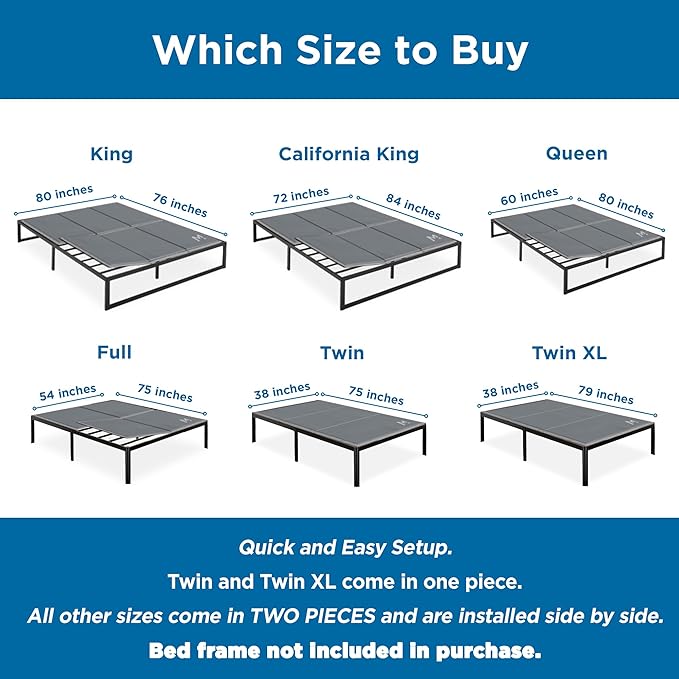 Meliusly Premium 10mm Bunkie Board Full Size (54x75'') Patent Pending Low Profile Bed Board Design - Breathable, Noise Minimizing, Moisture Resistant Bunkieboards, Low Profile Bed Support