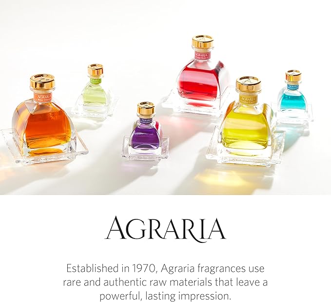 AGRARIA at The Beach PetiteEssence Collection, Handmade Sola Flower Reed Diffuser Set of 3, Luxury Home Fragrance Scented Oil Diffuser Gift Set