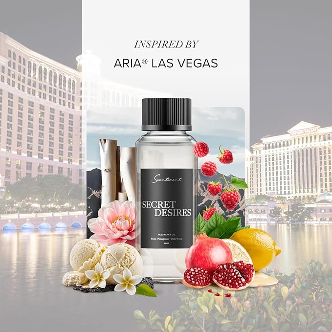 Scentiment Diffuser Oil - Secret Desires | Aromatherapy Fragrance | Inspired by 5-Star Hotels | Notes of Lemon Crème, Vanilla, Raspberry, Pomegranate & Peony (20 mL)