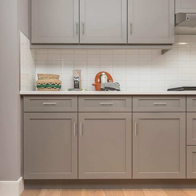 Ravinte 45 Pack | 5 Inch Cabinet Pulls Brushed Nickel Stainless Steel Kitchen Cupboard Handles Cabinet Handles 5 Inch Length, 3 Inch Hole Center