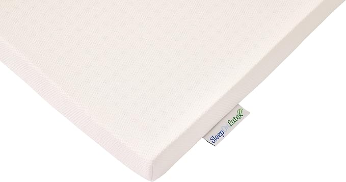 Pure Green Natural Latex Mattress Topper w/Luxury Cover - Firm - 2 Inch - Queen Size (GOTS Certified Organic)