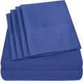 Cal King Size Bed Sheets - 6 Piece 1500 Supreme Collection Fine Brushed Microfiber Deep Pocket California King Sheet Set Bedding - 2 Extra Pillow Cases, Great Value, California King, Royal Blue