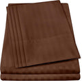 Full Size Bed Sheets - 6 Piece 1500 Supreme Collection Fine Brushed Microfiber Deep Pocket Full Sheet Set Bedding - 2 Extra Pillow Cases, Great Value, Full, Dobby Coffee