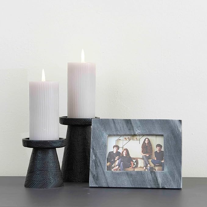 Main + Mesa Stoneware Pillar & Taper Candle Holders,(Pack of 8)