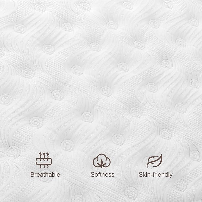Full Mattress, 14 Inch Hybrid Mattresses Eurotop with Gel Memory Foam,Motion Isolation Individually Wrapped Pocket Coils Breathable Comfort Soft Pressure Relief 100 Night Trial
