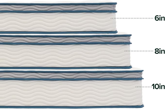 ZINUS 10 Inch Spring Sensation Hybrid Mattress [New Version], Twin, Fiberglass Free, Medium Firmness, Durable Support, Certified Safe Foams & Fabric, Mattress in A Box