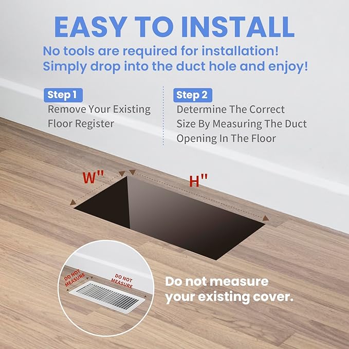 4x12 Inches Heavy Duty Walkable Floor Register - Easy Adjust Air Supply Lever Decorative Floor Vent Covers - Boston Design Vent Covers for Home - Oil Rubbed Bronze